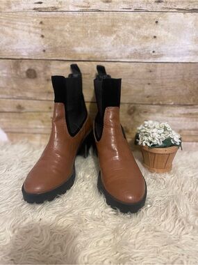 Dolce Vita Natta croc Textured Chelsea Boots